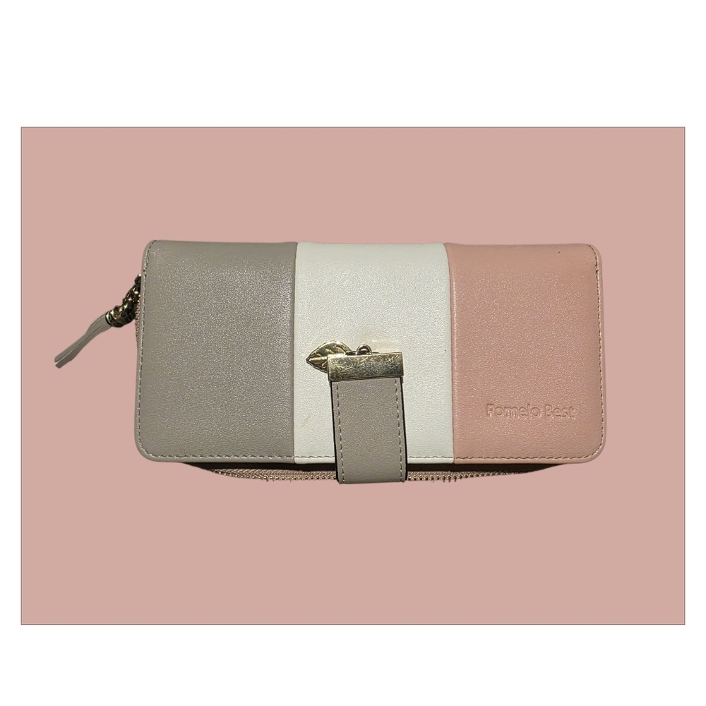 5 For $25  Pomelo Elegant Tricolor Wallet - Gray, White, Pink